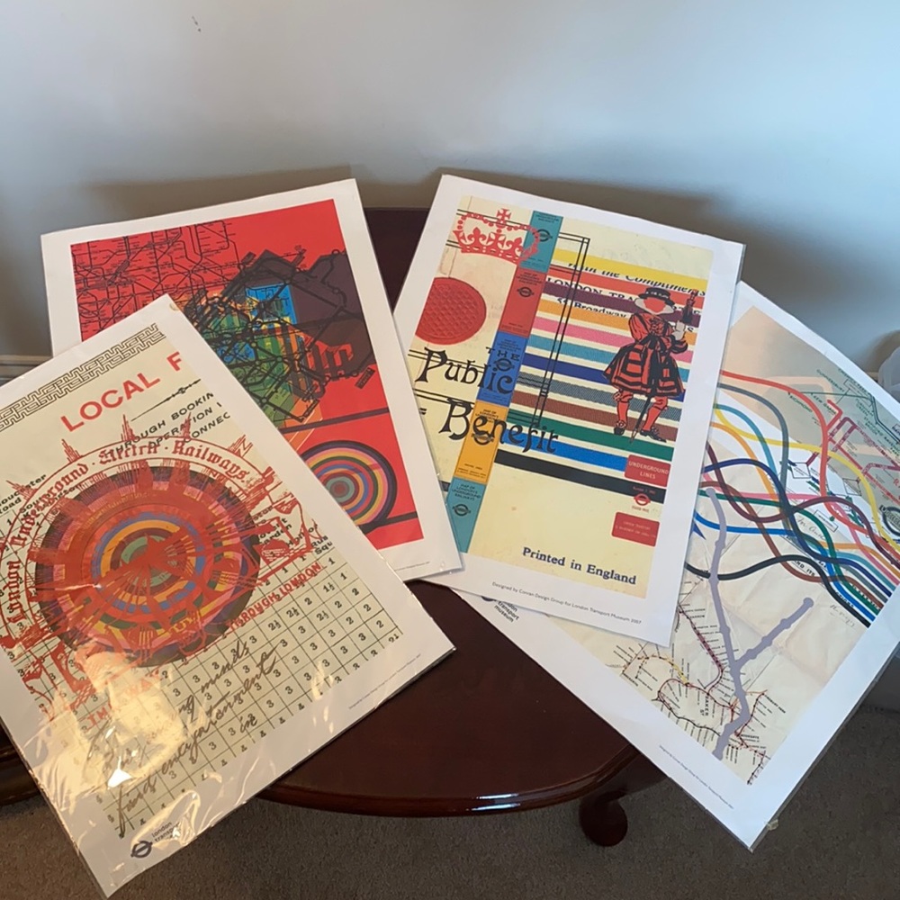 Vintage reproduction London Tube posters